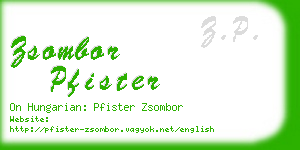 zsombor pfister business card